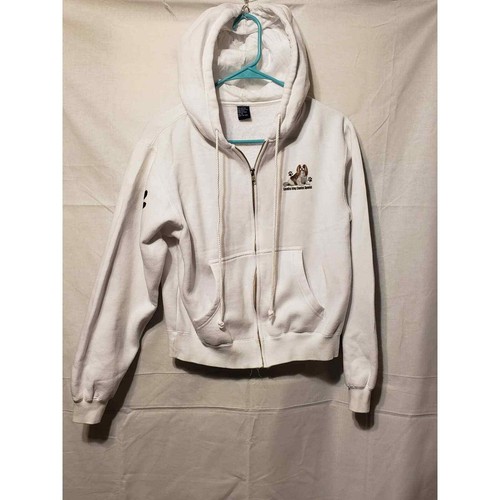 Small white zippered hoodie