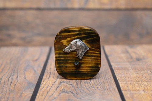 Saluki wooden clothes hanger - wooden,