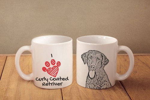 Curly coated retriever a cup - retriever,