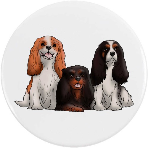 King charles spaniels - spaniels', button