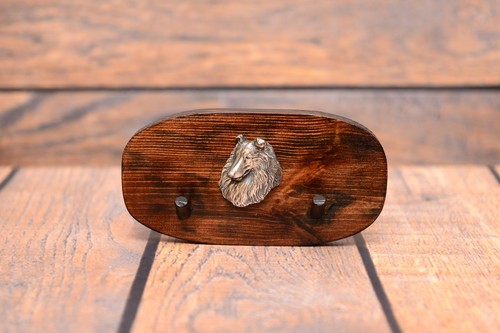 Long haired collie wooden - -,